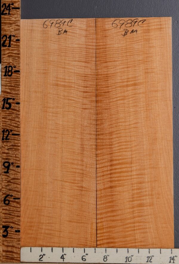 Musical Curly Maple Microlumber Bookmatch 14"1/4 X 23" X 1/4 (NWT-6989C)