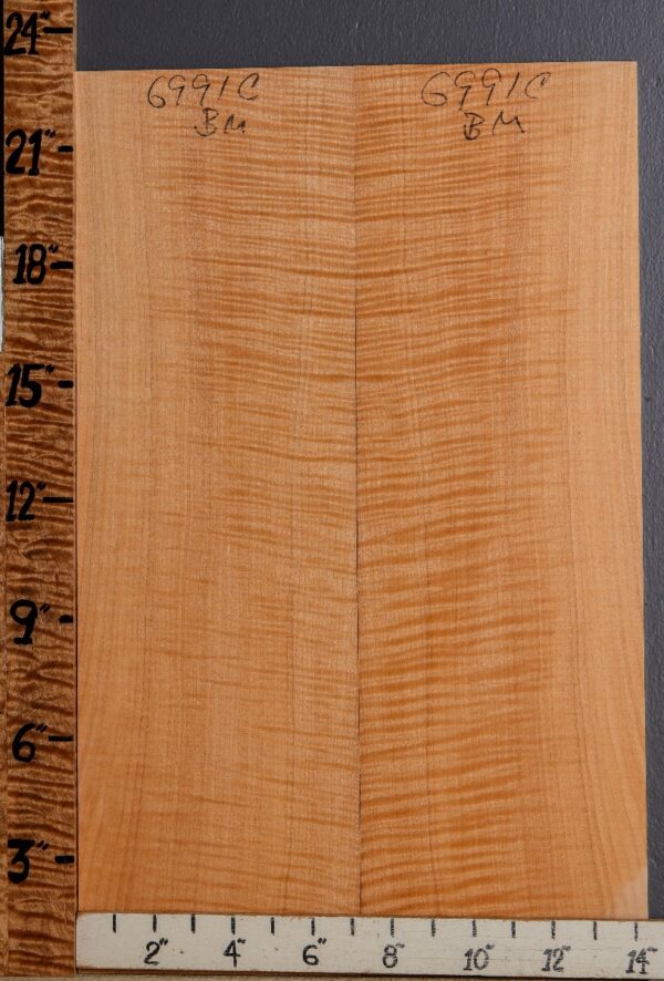 Musical Curly Maple Microlumber Bookmatch 14"1/4 X 23" X 1/4 (NWT-6991C)