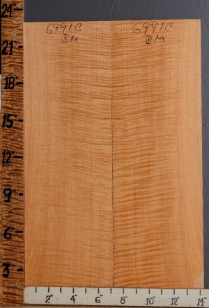 Musical Curly Maple Microlumber Bookmatch 14"1/4 X 23" X 1/4 (NWT-6991C)