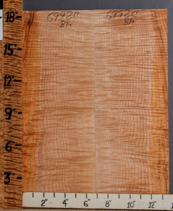 Musical Curly Maple Microlumber Bookmatch 13"1/2 X 18" X 1/4 (NWT-6992C) - Image 2