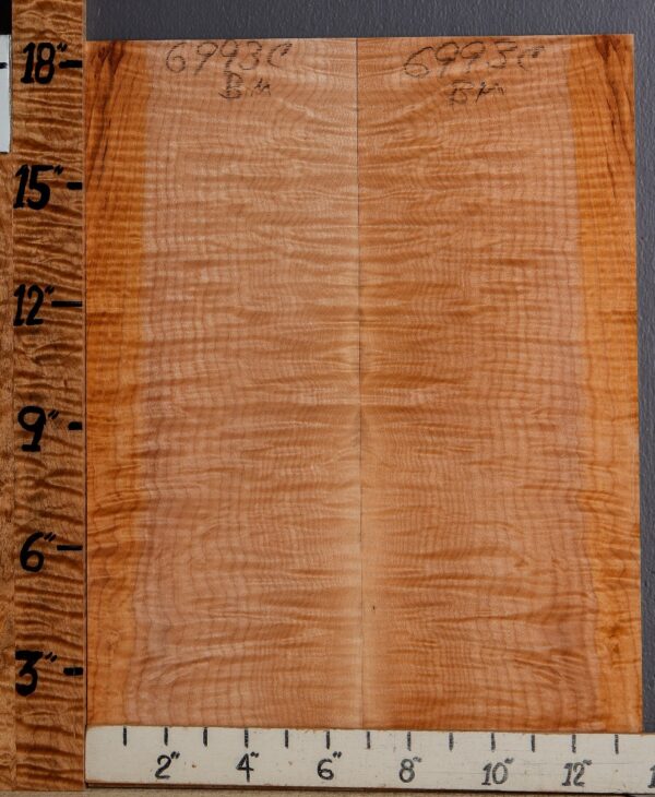 Musical Curly Maple Microlumber Bookmatch 13"1/2 X 18" X 1/4 (NWT-6993C)