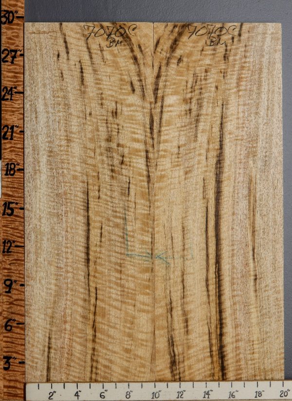 Musical Curly Striped Myrtlewood Bookmatch 20"1/4 X 29" X 4/4 (NWT-7070C)