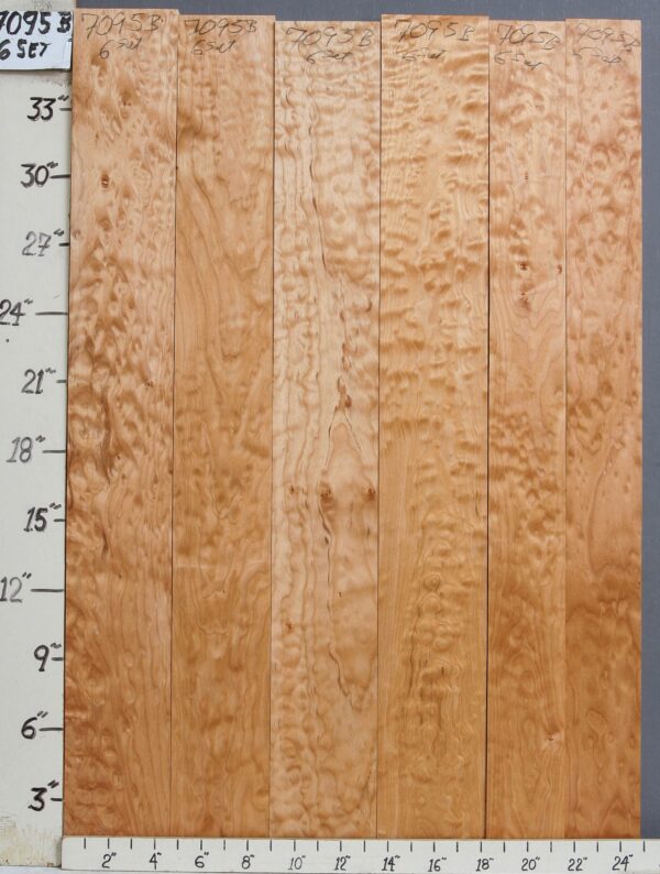 AAAA QUILTED MAPLE 6 BOARD SET 25" X 36" X 4/4 (NWT-7095B)