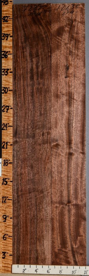 5A Marbled Claro Walnut Lumber 12" X 44" X 4/4 (NWT-7223C)