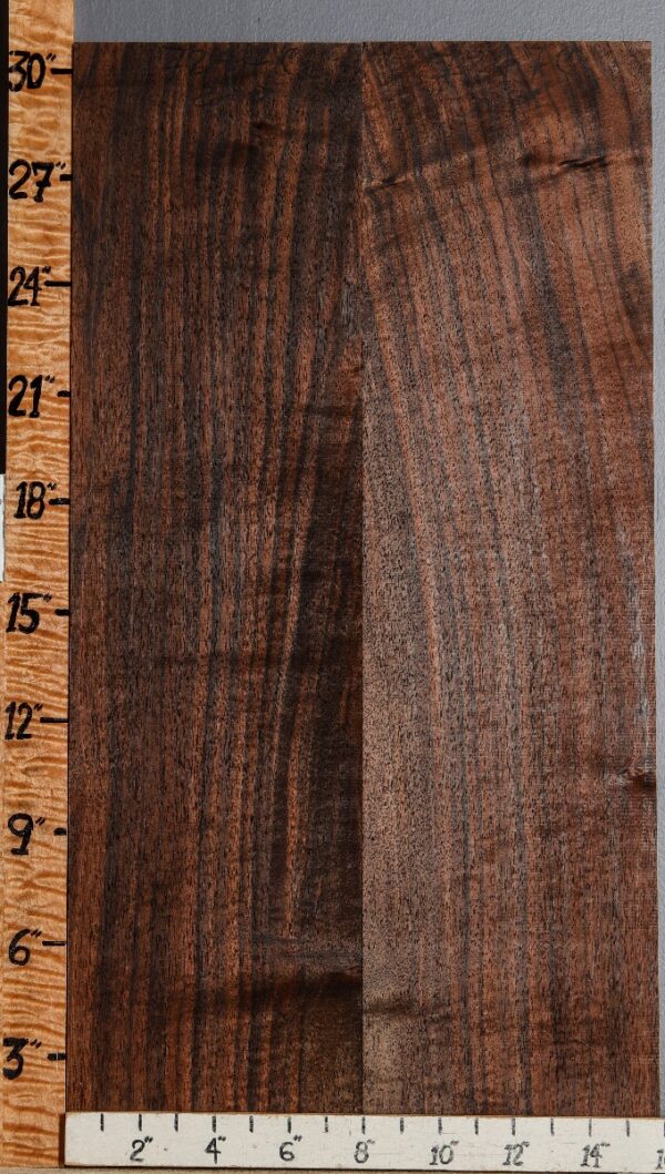 5A Marbled Claro Walnut 2 Board Set 15"3/4 X 30" X 4/4 (NWT-7247C) - Image 2