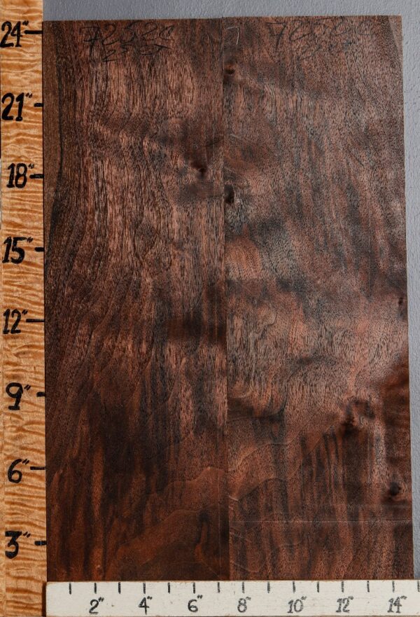 5A Marbled Claro Walnut 2 Board Set 14"3/4 X 24" X 4/4 (NWT-7252C) - Image 2