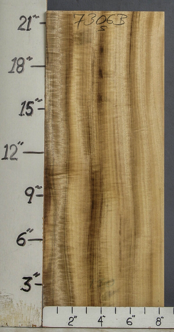 AAAAA CURLY MYRTLEWOOD BLOCK 8"1/4 X 21"3/4 X 1"3/4 (NWT-7306B)