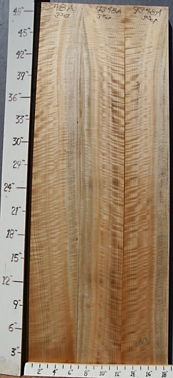 MUSICAL CURLY MYRTLWOOD 3 BOARD SET 18"1/2 X 49"1/2 X 4/4 (NWT7348A)