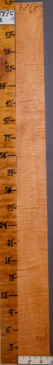 Musical Curly Maple Lumber 5"1/4 X 62" X 9/4 (NWT-7397C)