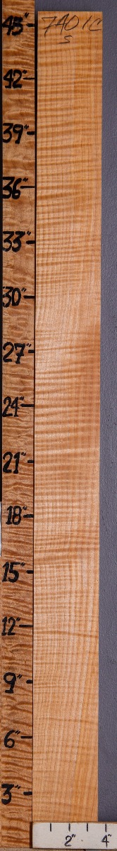 Musical Curly Maple Lumber 3"1/2 X 45" X 7/8 (NWT-7401C)