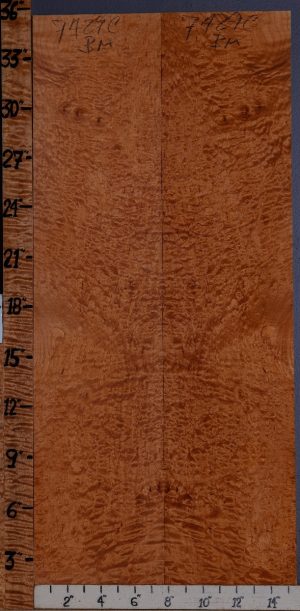 Musical Quilted Maple Bookmatch Microlumber 15"1/2 X 35" X 1/4 (NWT-7429C)