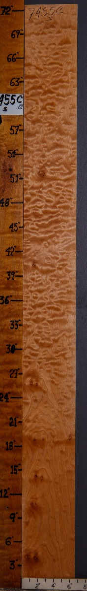 5A Quilted Maple Lumber 6"1/2 X 72" X 4/4 (NWT-7455C)