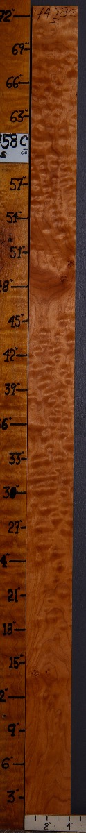 5A Quilted Maple Lumber 4" X 72" X 4/4 (NWT-7458C)