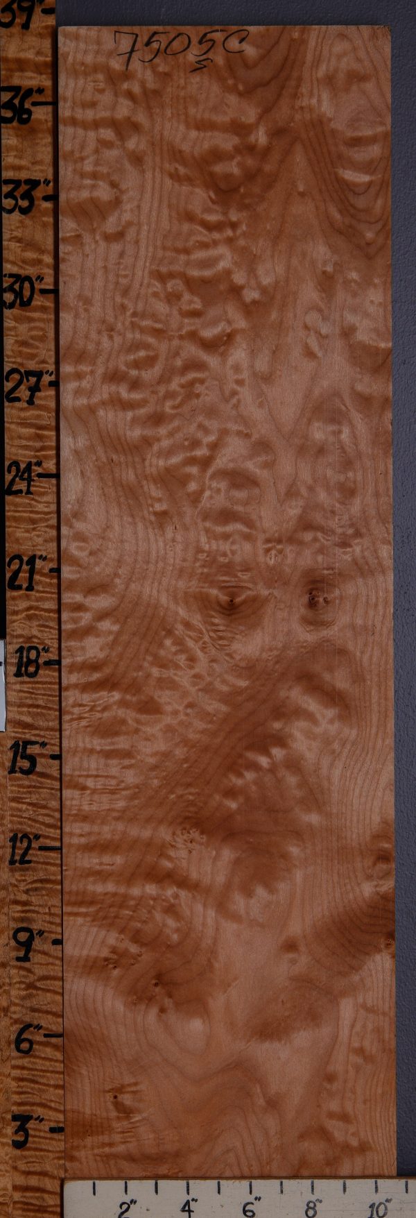 5A Quilted Maple Lumber 10"3/8 X 38" X 5/4 (NWT-7505C)