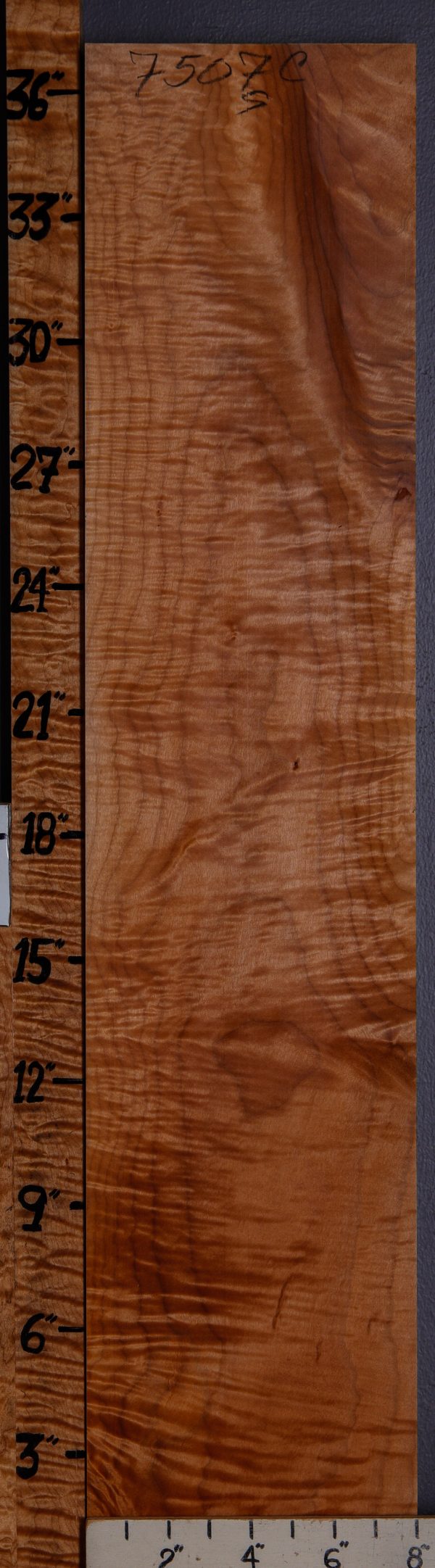 5A Curly Maple Lumber 8" X 37" X 5/4 (NWT-7507C)