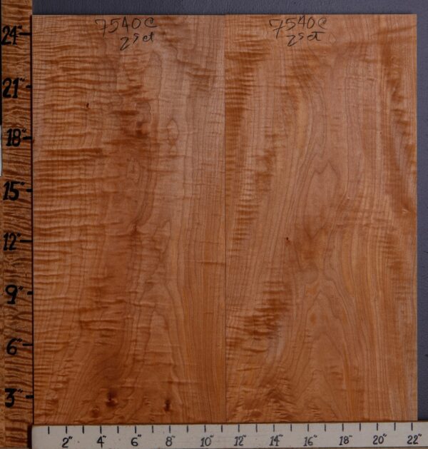 5A Curly Maple 2 Board Set 22"1/4 X 25" X 4/4 (NWT-7540C)