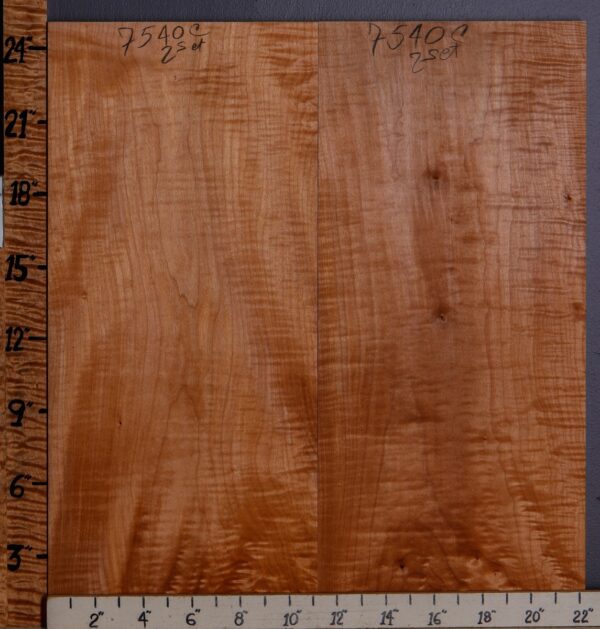 5A Curly Maple 2 Board Set 22"1/4 X 25" X 4/4 (NWT-7540C) - Image 2