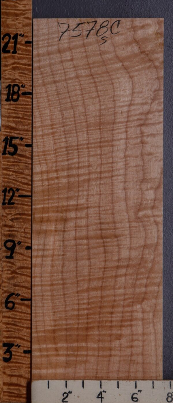 Musical Curly Maple Billet 7"1/2 X 22" X 1"7/8 (NWT-7578C) - Image 2