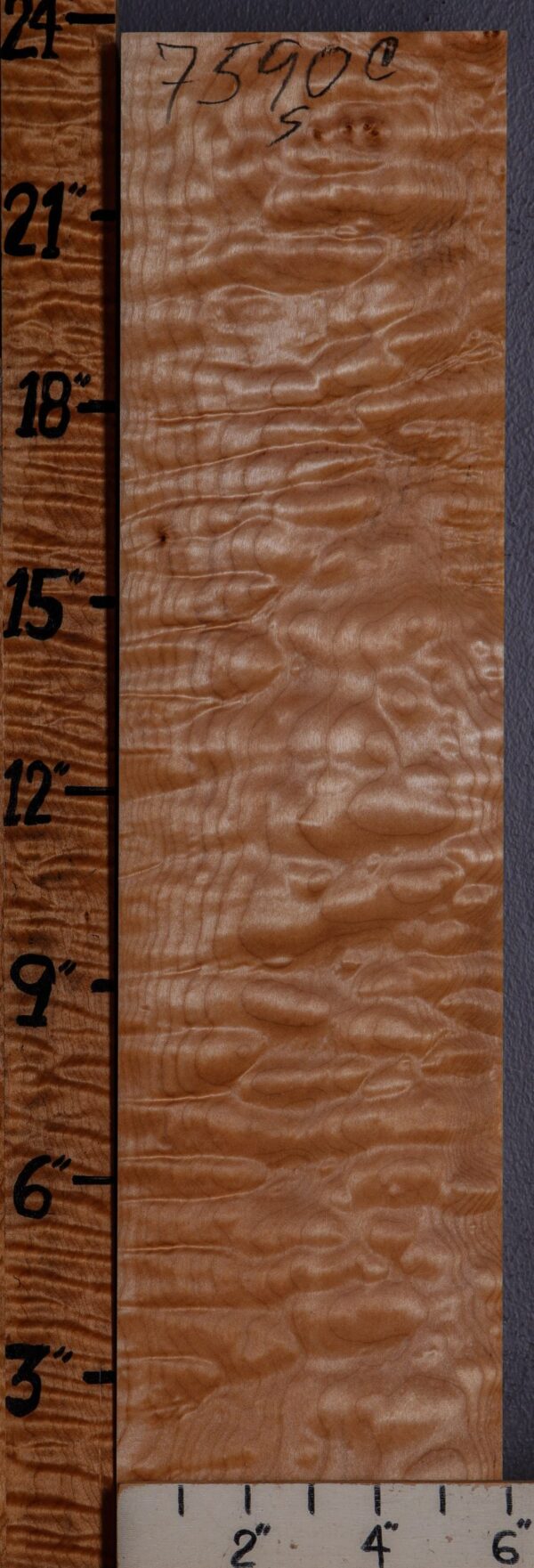 5A Quilted Maple Block 5"7/8 X 23" X 2"1/8 (NWT-7590C) - Image 2