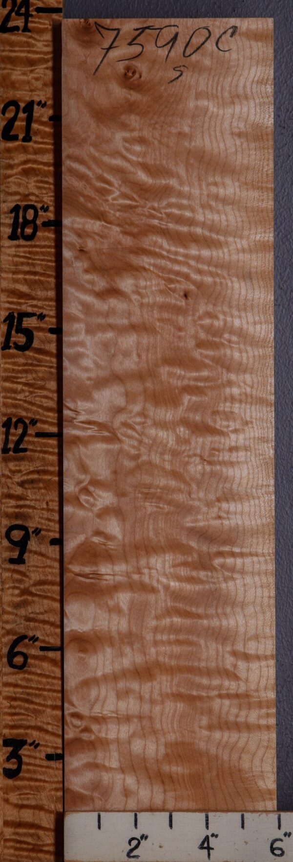 5A Quilted Maple Block 5"7/8 X 23" X 2"1/8 (NWT-7590C)