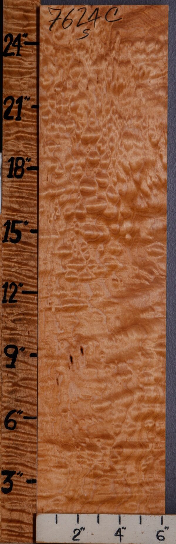 5A Quilted Maple Block 6"1/8 X 25" X 1"7/8 (NWT-7624C) - Image 2