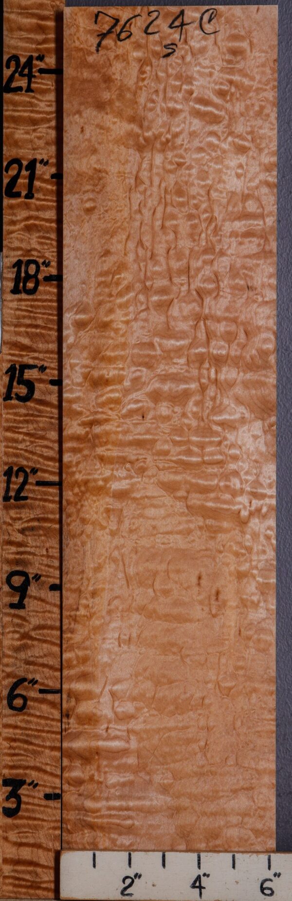 5A Quilted Maple Block 6"1/8 X 25" X 1"7/8 (NWT-7624C)