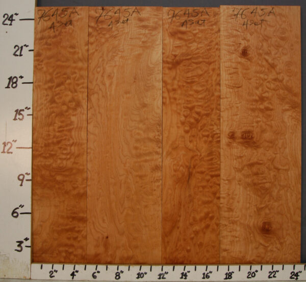 AAAAA QUILTED MAPLE 24"3/4 X 24" X 4/4 (NWT7645A)