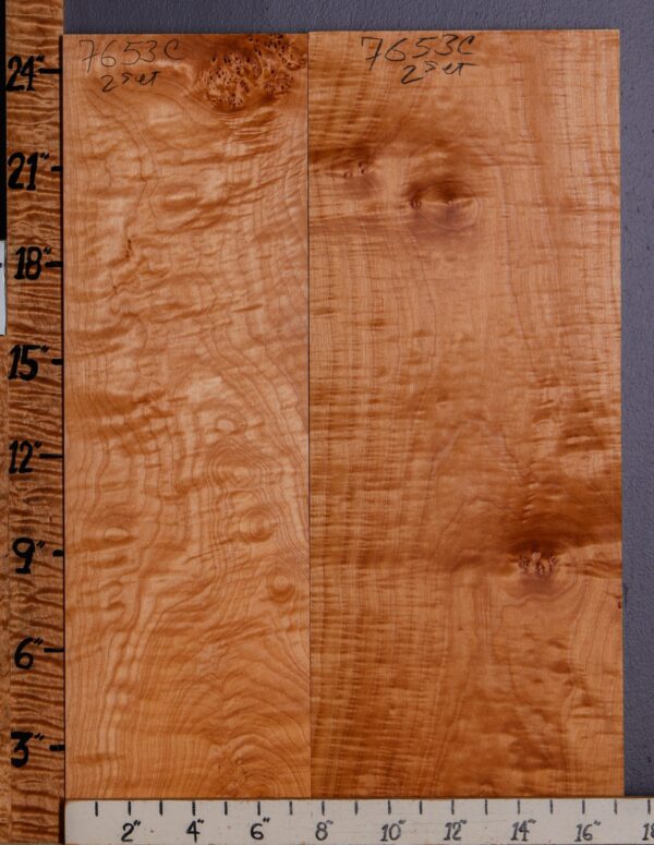 5A Curly Maple 2 Board Set 17"1/4 X 24" X 4/4 (NWT-7653C) - Image 2