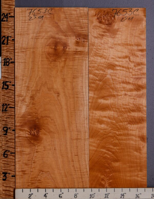 5A Curly Maple 2 Board Set 17"1/4 X 24" X 4/4 (NWT-7653C)