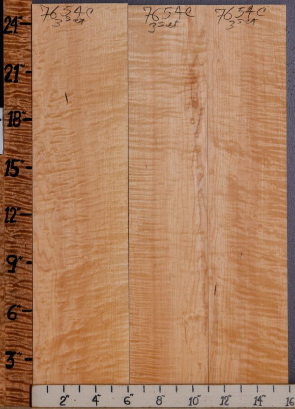 5A Curly Maple 3 Board Set 15"3/4 X 24" X 4/4 (NWT-7654C) - Image 2