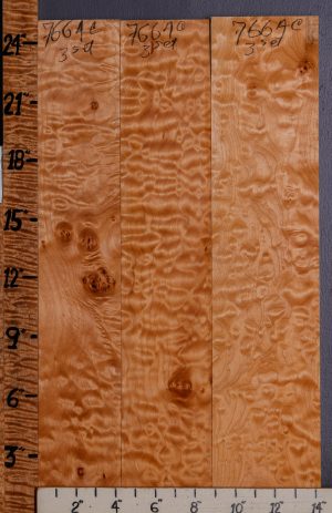 5A Quilted Maple 3 Board Set 14" X 24" X 4/4 (NWT-7664C)