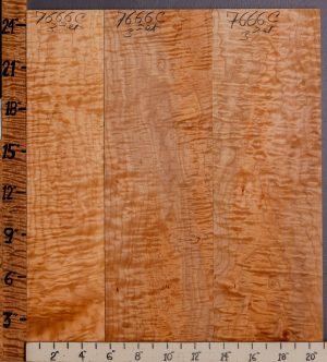 5A Quilted Maple 3 Board Set 21" X 24" X 4/4 (NWT-7666C)