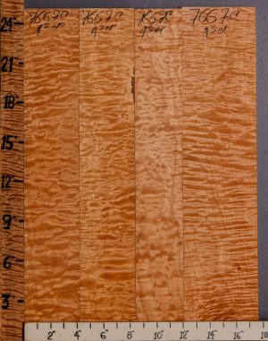 5A Quilted Maple 4 Board Set 17"1/2 X 24" X 4/4 (NWT-7667C)