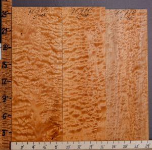 5A Quilted Maple 3 Board Set 24"1/4 X 24" X 4/4 (NWT-7671C)