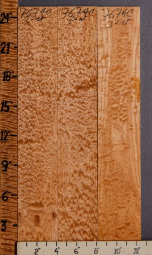 5A Quilted Maple 4 Board Set 12"1/4 X 24" X 4/4 (NWT-7674C)