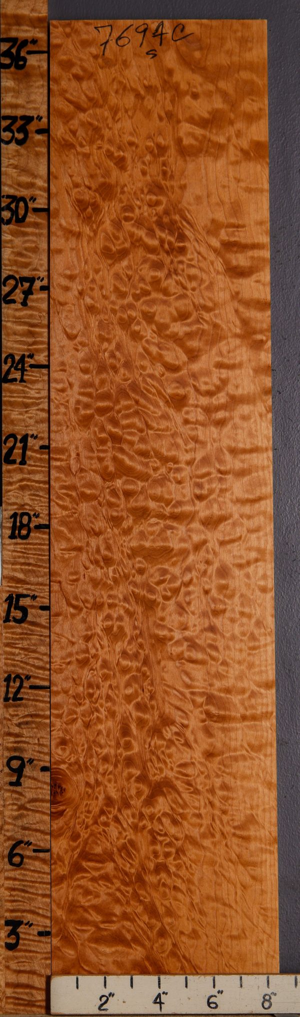 Musical Quilted Maple Lumber 8"3/8 X 36" X 4/4 (NWT-7694C)