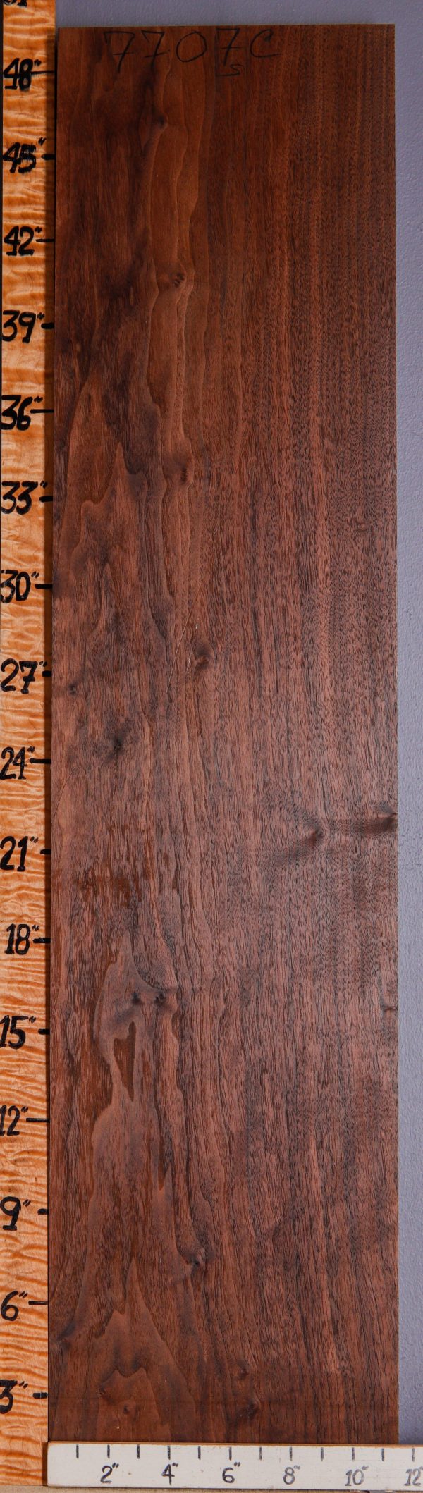 5A Marbled Claro Walnut Lumber 11"1/2 X 48" X 8/4 (NWT-7707C)