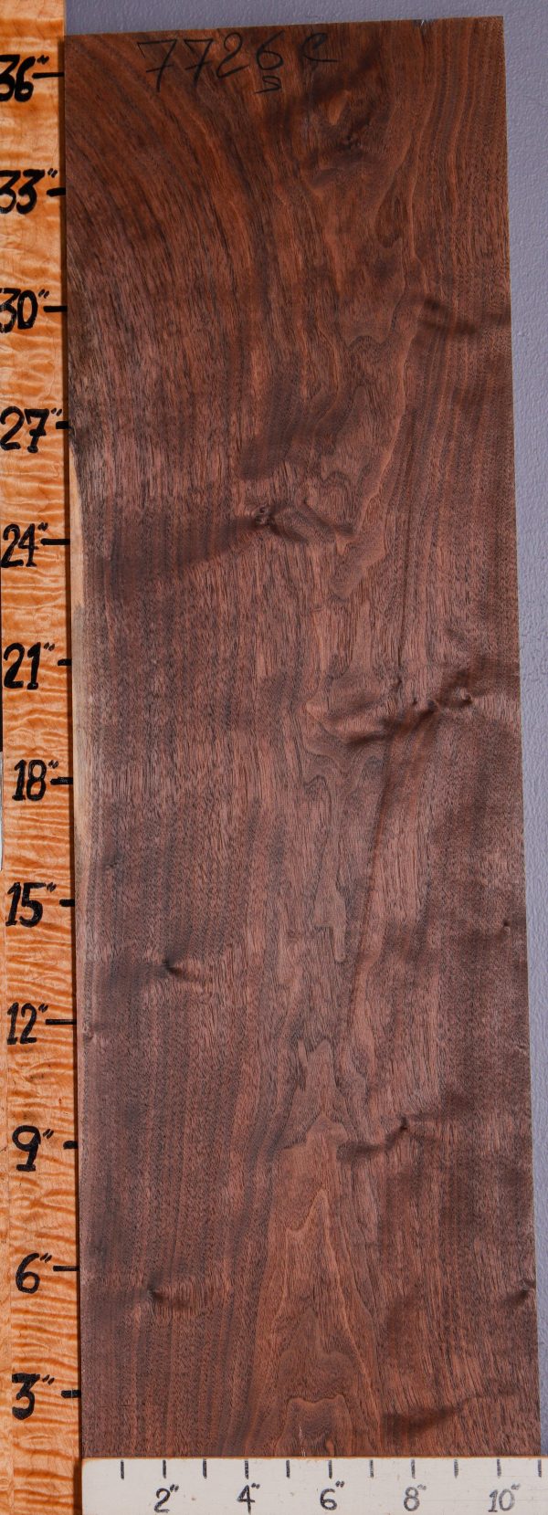 4A Marbled Claro Walnut Lumber 11" X 31" X 4/4 (NWT-7726C)