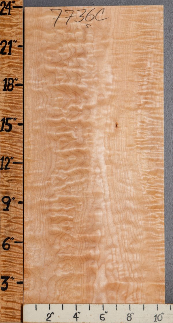 Musical Quilted Maple Billet 10"1/2 X 23" X 1"5/8 (NWT-7736C)