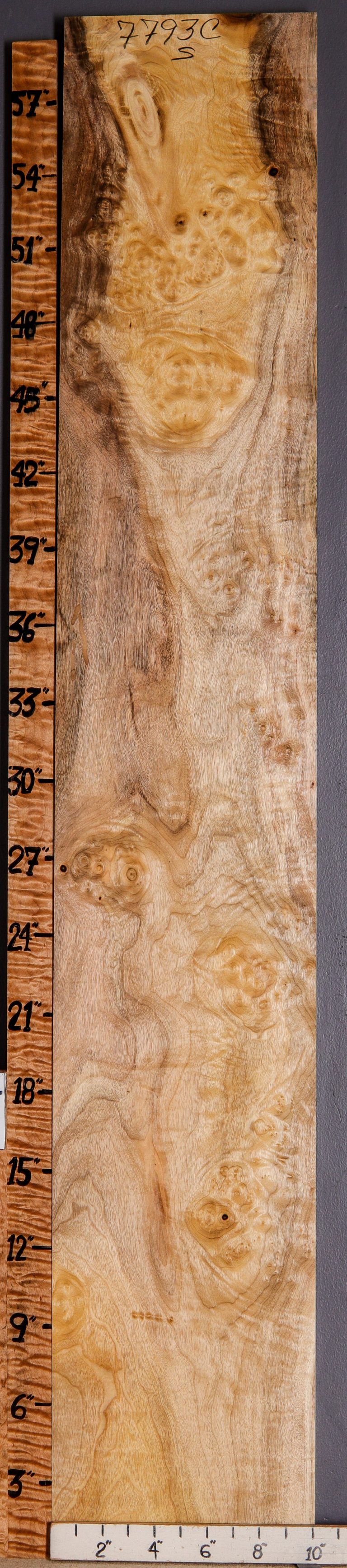 5A Striped Myrtlewood Lumber 10" X 60" X 4/4 (NWT-7793C)