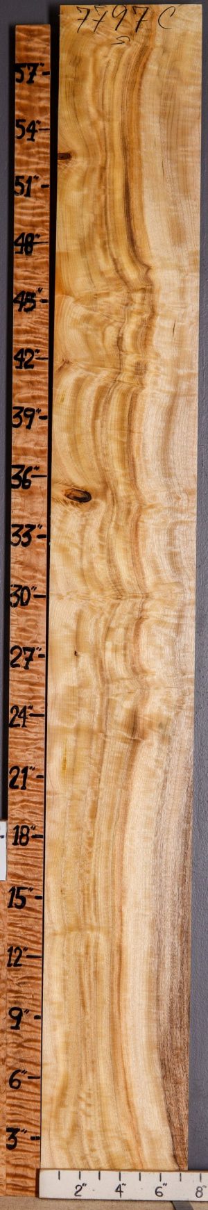 5A Striped Myrtlewood Lumber 7"1/4 X 60" X 4/4 (NWT-7797C)
