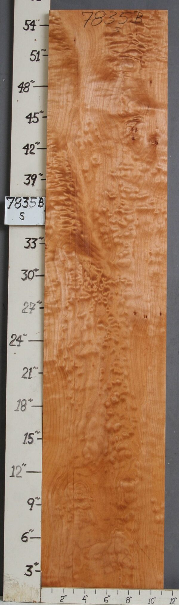 AAAAA QUILTED MAPLE LUMBER 11"1/8 X 55" X 6/4 (NWT-7835B)