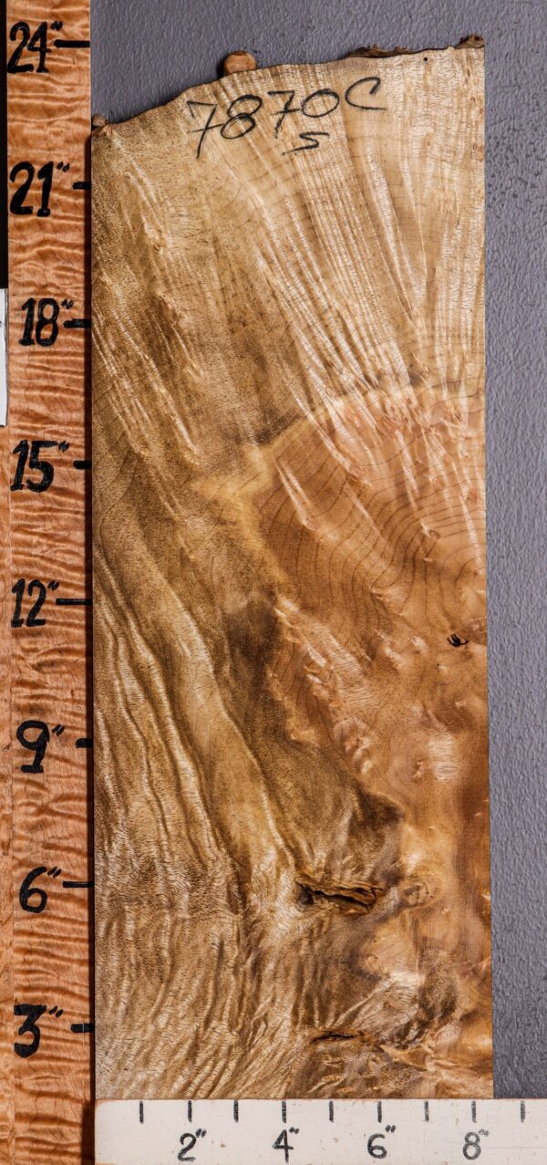 5A Burl Myrtlewood Lumber with Live Edge 8"1/4 X 23" X 7/8 (NWT-7870C) - Image 2