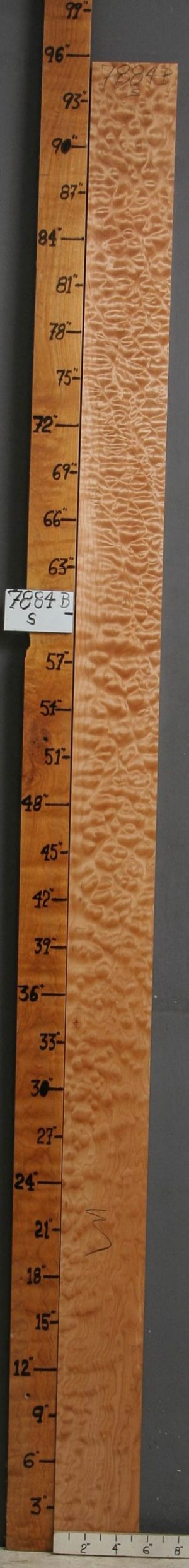 MUSICAL QUILTED MAPLE LUMBER 5"3/8 X 95" X 5/4 (NWT-7884B)