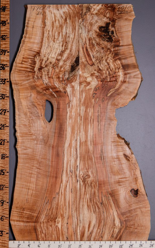 4A Spalted Curly Maple Lumber 27" X 48" X 4/4 (NWT-7901C)