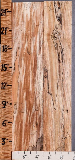 5A Curly Spalted Maple Lumber 2 Board Set 9"1/2 X 25" X 4/4 (NWT-7931C)
