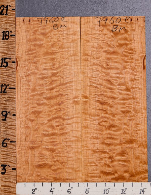 Musical Quilted Maple Bookmatch Microlumber 14"3/4 X 20" X 1/4 (NWT-7960C)