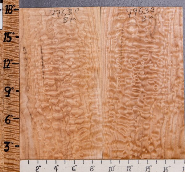 Musical Quilted Maple Bookmatch Microlumber 18" X 18" X 1/4 (NWT-7963C)