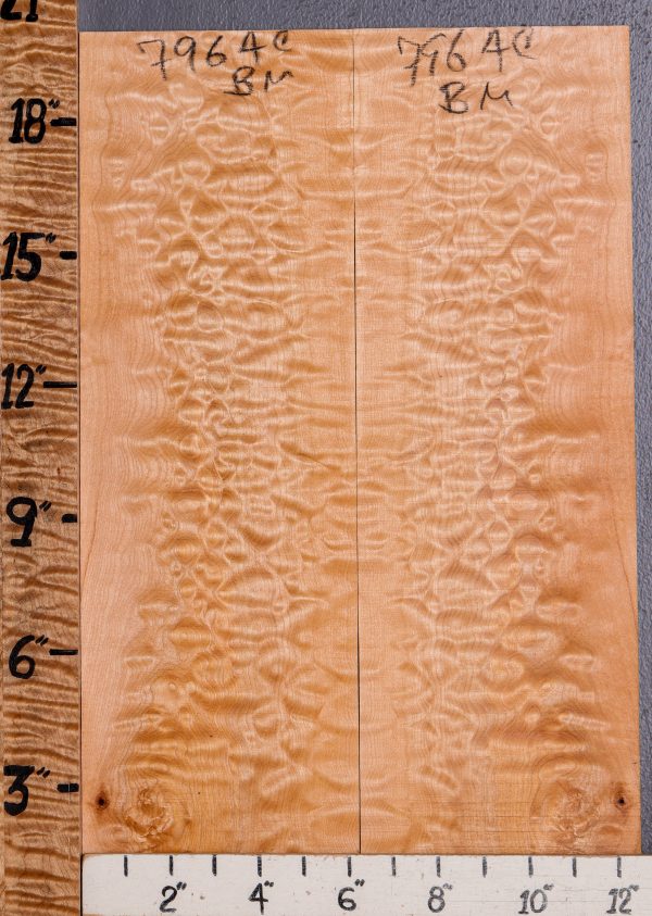Musical Quilted Maple Bookmatch Microlumber 12"1/2 X 20" X 1/4 (NWT-7964C)