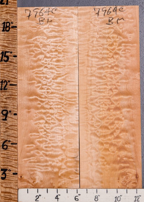 Musical Quilted Maple Bookmatch Microlumber 12"1/2 X 20" X 1/4 (NWT-7964C)